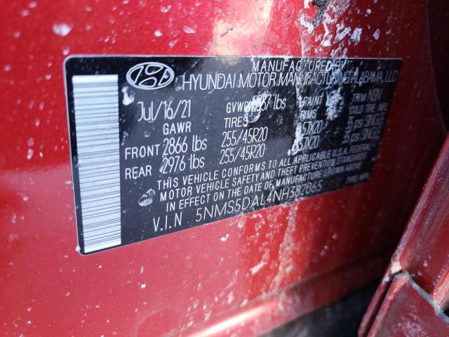 Photo 12 VIN: 5NMS5DAL4NH382065 - HYUNDAI SANTA FE C 