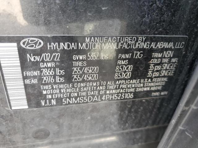 Photo 11 VIN: 5NMS5DAL4PH523106 - HYUNDAI SANTA FE C 