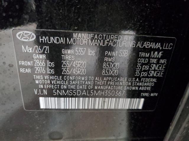 Photo 9 VIN: 5NMS5DAL5MH350367 - HYUNDAI SANTA FE C 