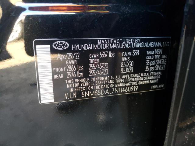 Photo 9 VIN: 5NMS5DAL7NH460919 - HYUNDAI SANTA FE C 