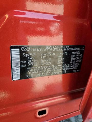 Photo 12 VIN: 5NMS5DAL8NH396373 - HYUNDAI SANTA FE C 