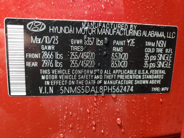 Photo 12 VIN: 5NMS5DAL8PH562474 - HYUNDAI SANTA FE C 