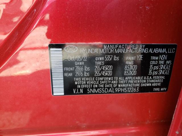 Photo 12 VIN: 5NMS5DAL9PH512263 - HYUNDAI SANTA FE C 