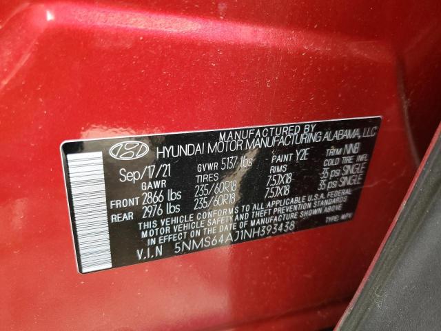 Photo 13 VIN: 5NMS64AJ1NH393438 - HYUNDAI SANTA FE 