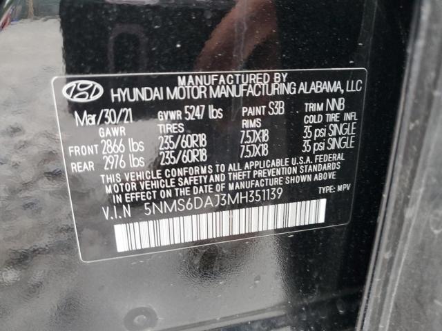 Photo 13 VIN: 5NMS6DAJ3MH351139 - HYUNDAI SANTA FE 