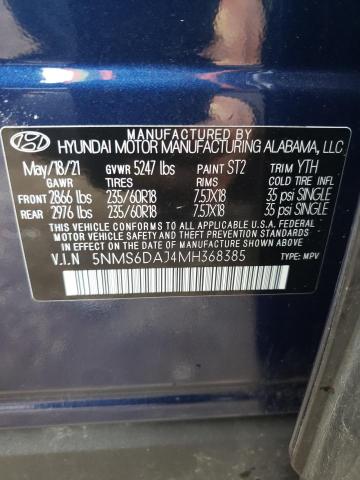 Photo 9 VIN: 5NMS6DAJ4MH368385 - HYUNDAI SANTA FE S 