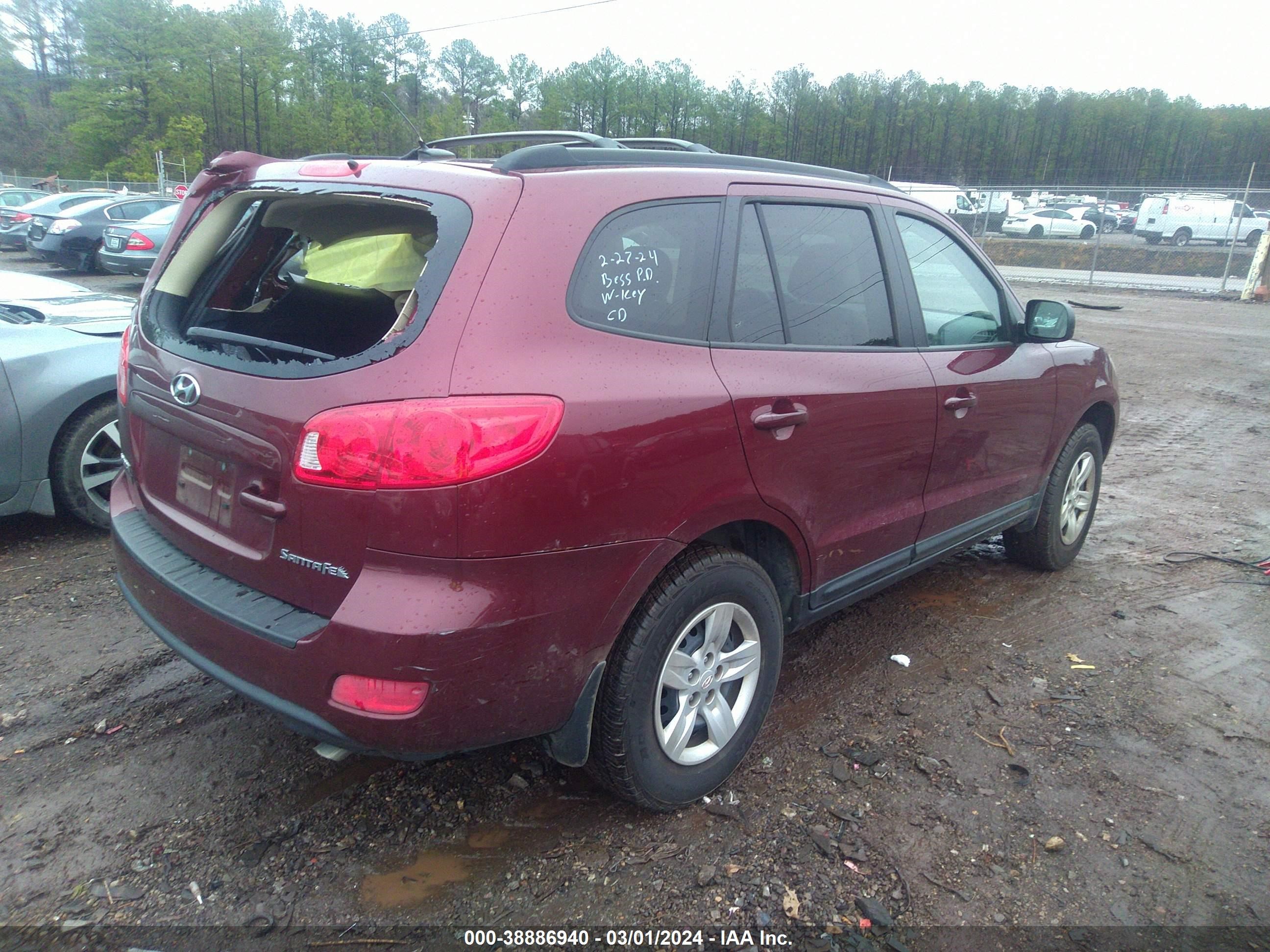 Photo 3 VIN: 5NMSG13D29H247817 - HYUNDAI SANTA FE 