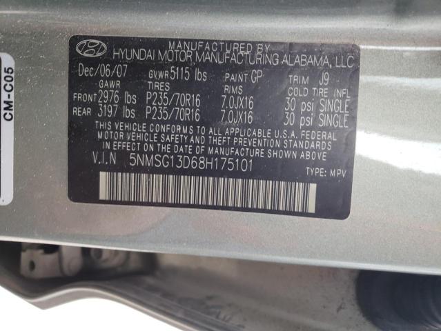 Photo 12 VIN: 5NMSG13D68H175101 - HYUNDAI SANTA FE 