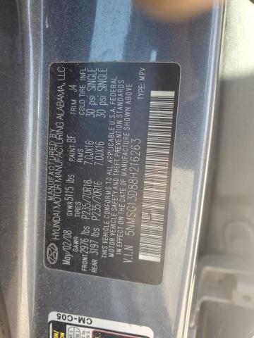 Photo 11 VIN: 5NMSG13D88H216263 - HYUNDAI SANTA FE 