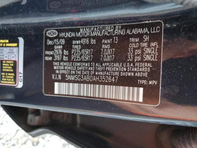 Photo 12 VIN: 5NMSG3AB0AH352647 - HYUNDAI SANTA FE G 