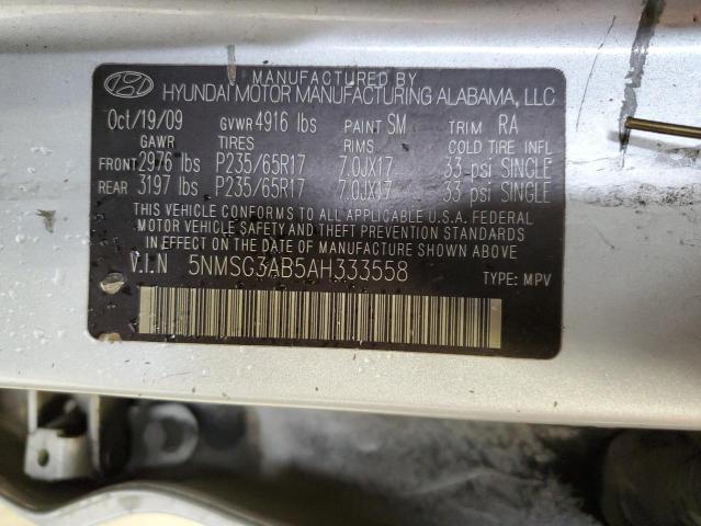 Photo 11 VIN: 5NMSG3AB5AH333558 - HYUNDAI SANTA FE G 