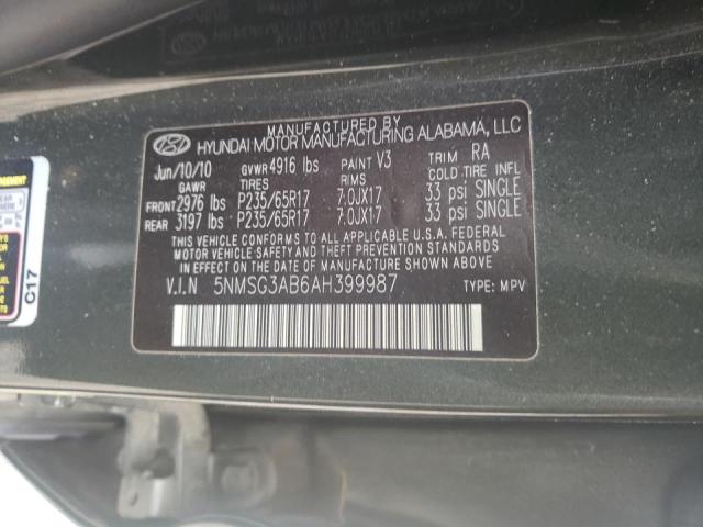 Photo 9 VIN: 5NMSG3AB6AH399987 - HYUNDAI SANTA FE G 