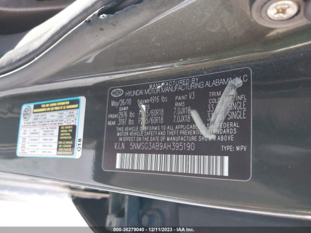 Photo 8 VIN: 5NMSG3AB9AH395190 - HYUNDAI SANTA FE 