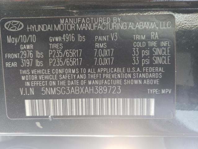 Photo 11 VIN: 5NMSG3ABXAH389723 - HYUNDAI SANTA FE 