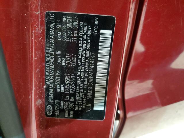 Photo 12 VIN: 5NMSGDAB9AH414147 - HYUNDAI SANTA FE G 