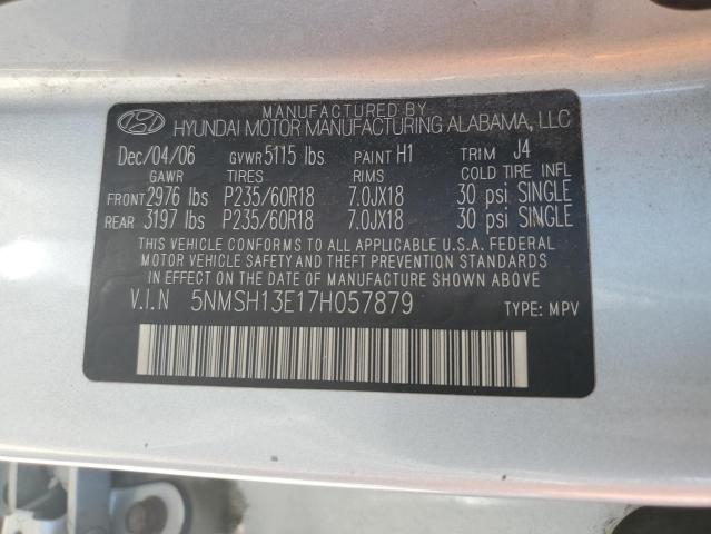 Photo 12 VIN: 5NMSH13E17H057879 - HYUNDAI SANTA FE S 