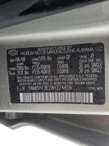 Photo 9 VIN: 5NMSH13E28H224459 - HYUNDAI SANTA FE S 