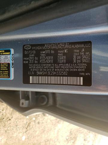 Photo 11 VIN: 5NMSH13E29H332582 - HYUNDAI SANTA FE 