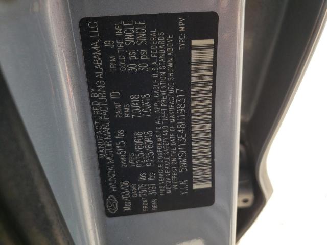 Photo 12 VIN: 5NMSH13E48H198317 - HYUNDAI SANTA FE 