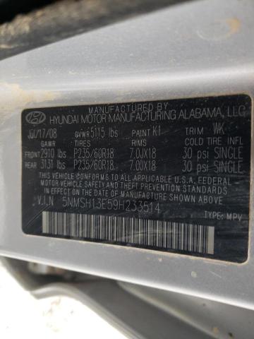 Photo 9 VIN: 5NMSH13E59H233514 - HYUNDAI SANTA FE S 