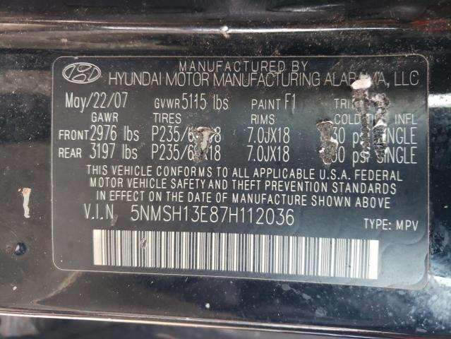 Photo 12 VIN: 5NMSH13E87H112036 - HYUNDAI SANTA FE 