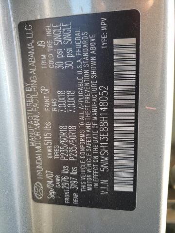 Photo 9 VIN: 5NMSH13E88H148052 - HYUNDAI SANTA FE S 