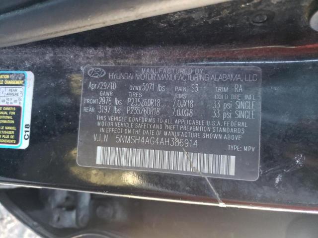 Photo 9 VIN: 5NMSH4AG4AH386914 - HYUNDAI SANTA FE S 