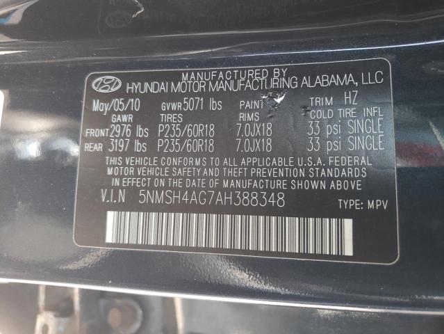 Photo 12 VIN: 5NMSH4AG7AH388348 - HYUNDAI SANTA FE S 