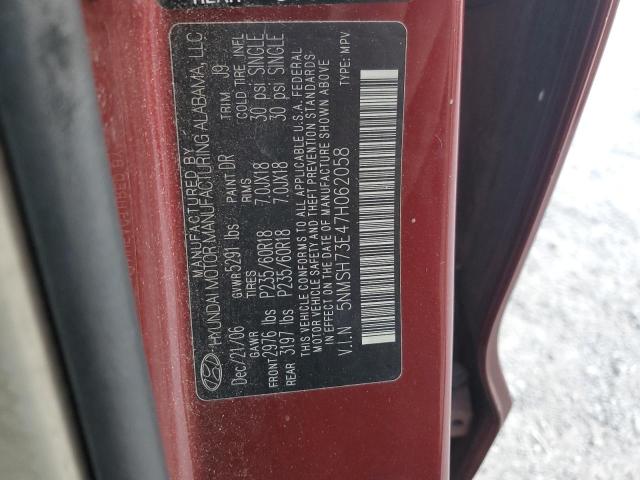 Photo 11 VIN: 5NMSH73E47H062058 - HYUNDAI SANTA FE 