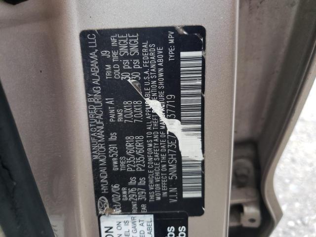 Photo 12 VIN: 5NMSH73E77H037719 - HYUNDAI SANTA FE 