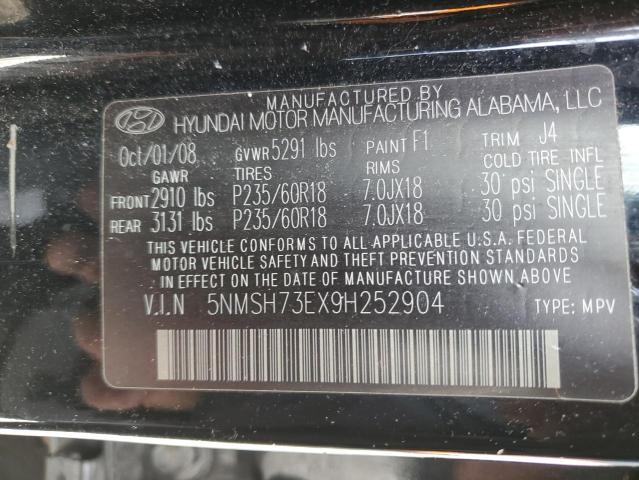 Photo 12 VIN: 5NMSH73EX9H252904 - HYUNDAI SANTA FE 