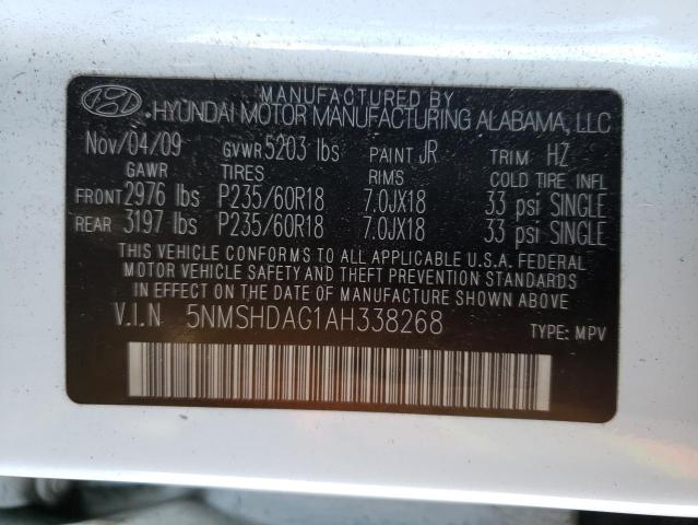 Photo 9 VIN: 5NMSHDAG1AH338268 - HYUNDAI SANTA FE S 