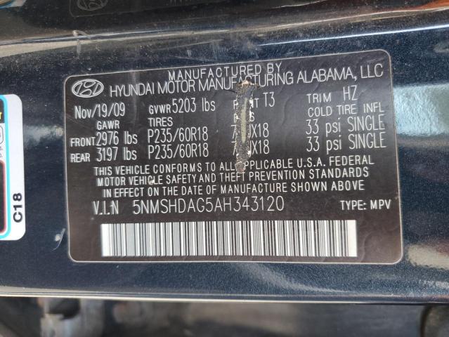 Photo 12 VIN: 5NMSHDAG5AH343120 - HYUNDAI SANTA FE S 