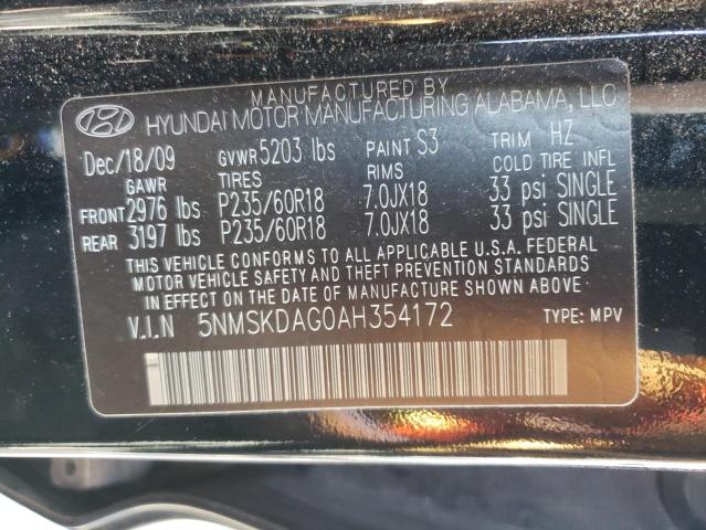 Photo 12 VIN: 5NMSKDAG0AH354172 - HYUNDAI SANTA FE L 