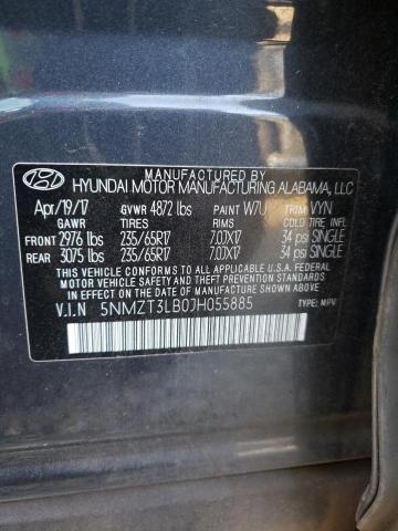 Photo 12 VIN: 5NMZT3LB0JH055885 - HYUNDAI SANTA FE 