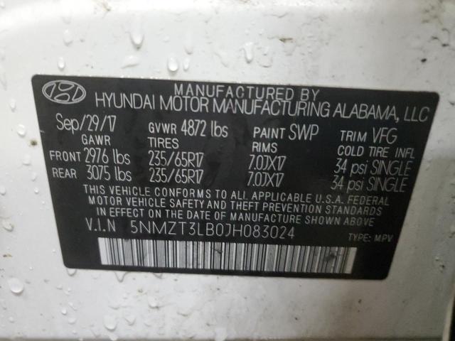 Photo 12 VIN: 5NMZT3LB0JH083024 - HYUNDAI SANTA FE 