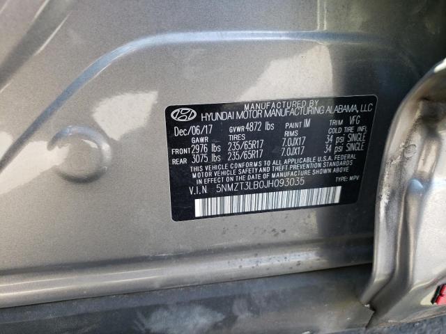 Photo 11 VIN: 5NMZT3LB0JH093035 - HYUNDAI SANTA FE 