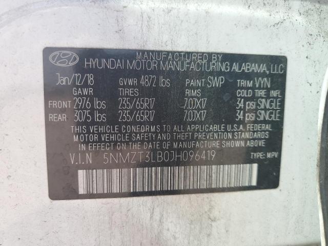 Photo 13 VIN: 5NMZT3LB0JH096419 - HYUNDAI SANTA FE S 