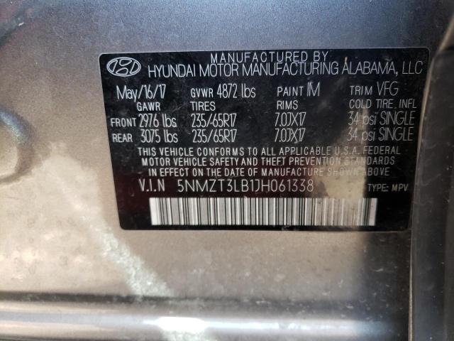 Photo 12 VIN: 5NMZT3LB1JH061338 - HYUNDAI SANTA FE 