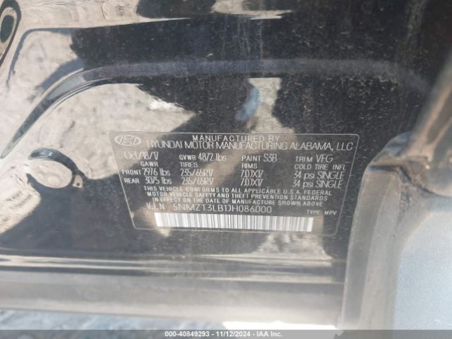 Photo 8 VIN: 5NMZT3LB1JH086000 - HYUNDAI SANTA FE SPORT 