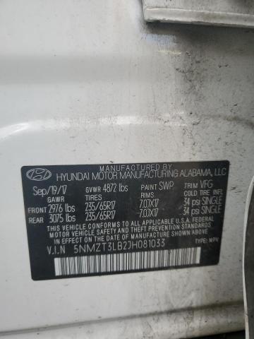 Photo 12 VIN: 5NMZT3LB2JH081033 - HYUNDAI SANTA FE S 