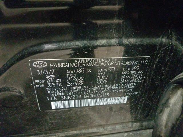 Photo 9 VIN: 5NMZT3LB4JH072138 - HYUNDAI SANTA FE S 