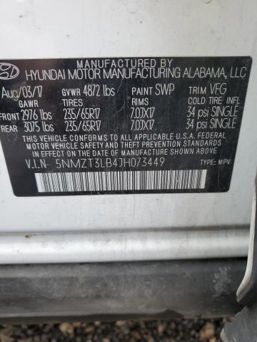 Photo 12 VIN: 5NMZT3LB4JH073449 - HYUNDAI SANTA FE 