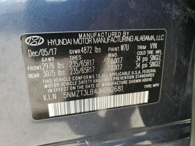 Photo 13 VIN: 5NMZT3LB4JH092681 - HYUNDAI SANTA FE S 