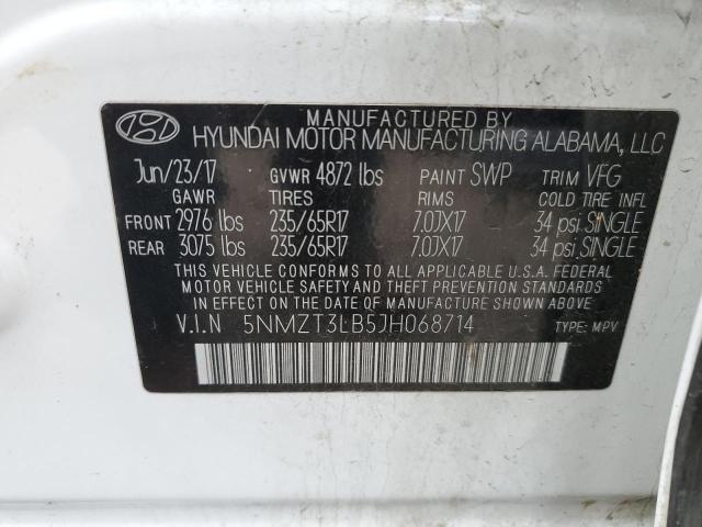 Photo 12 VIN: 5NMZT3LB5JH068714 - HYUNDAI SANTA FE 