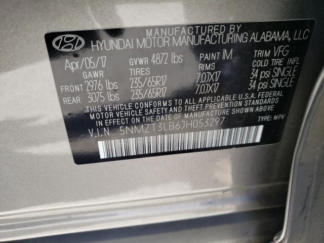 Photo 9 VIN: 5NMZT3LB6JH053297 - HYUNDAI SANTA FE S 