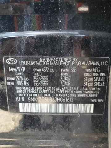 Photo 12 VIN: 5NMZT3LB6JH061612 - HYUNDAI SANTA FE S 