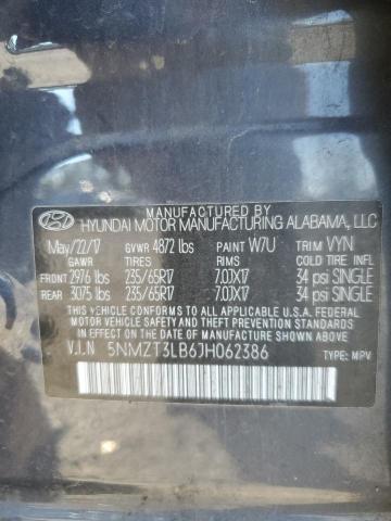 Photo 12 VIN: 5NMZT3LB6JH062386 - HYUNDAI SANTA FE 