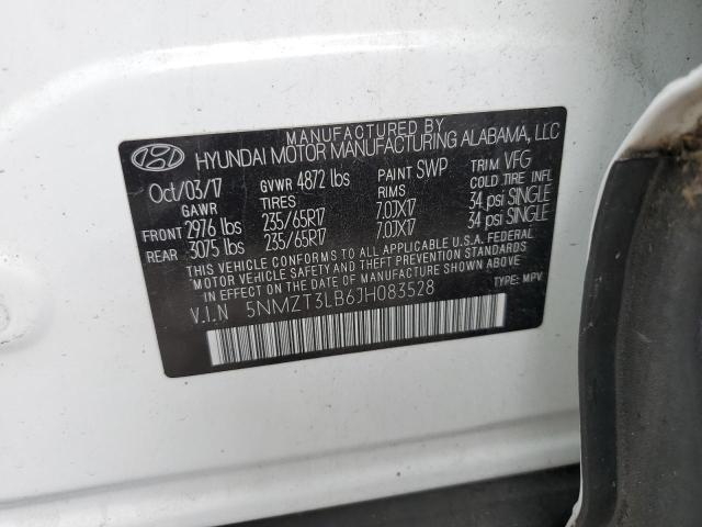 Photo 12 VIN: 5NMZT3LB6JH083528 - HYUNDAI SANTA FE S 