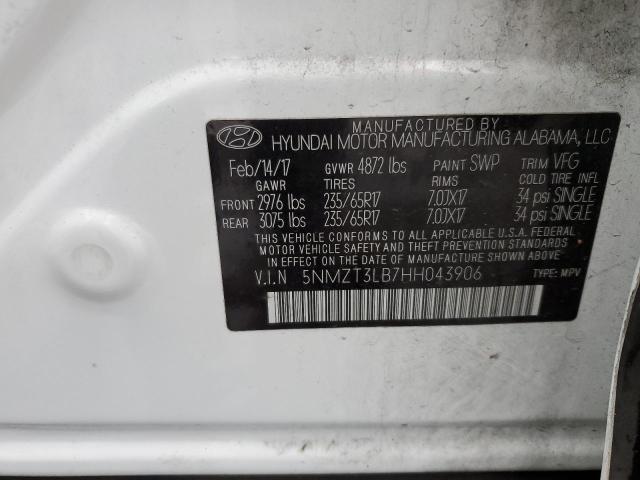 Photo 11 VIN: 5NMZT3LB7HH043906 - HYUNDAI SANTA FE 